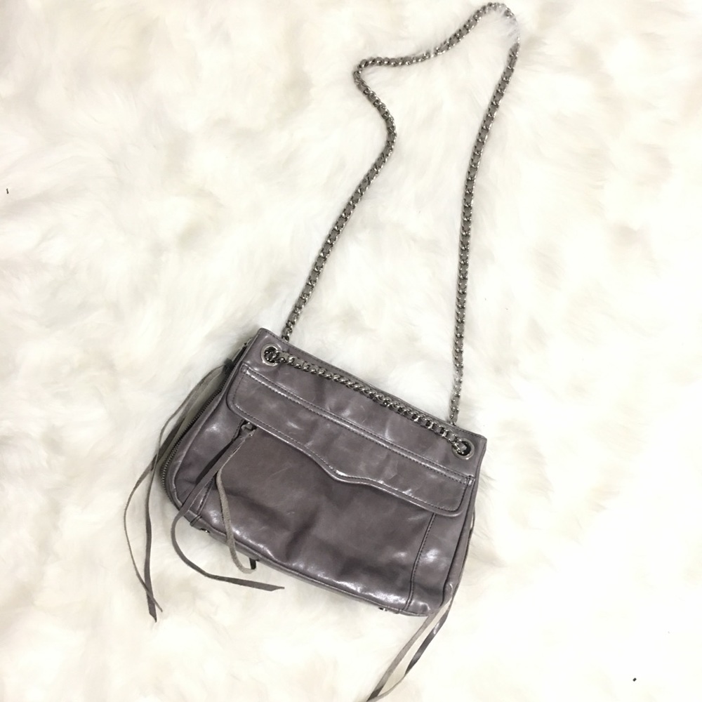 Rebecca Minkoff Gray Tortola Leather chain strap